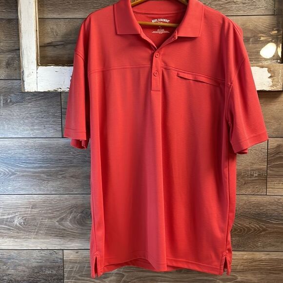 Reel Legends Men’s Polyester Polo Shirt, Size Medium, Red - Picture 2 of 7